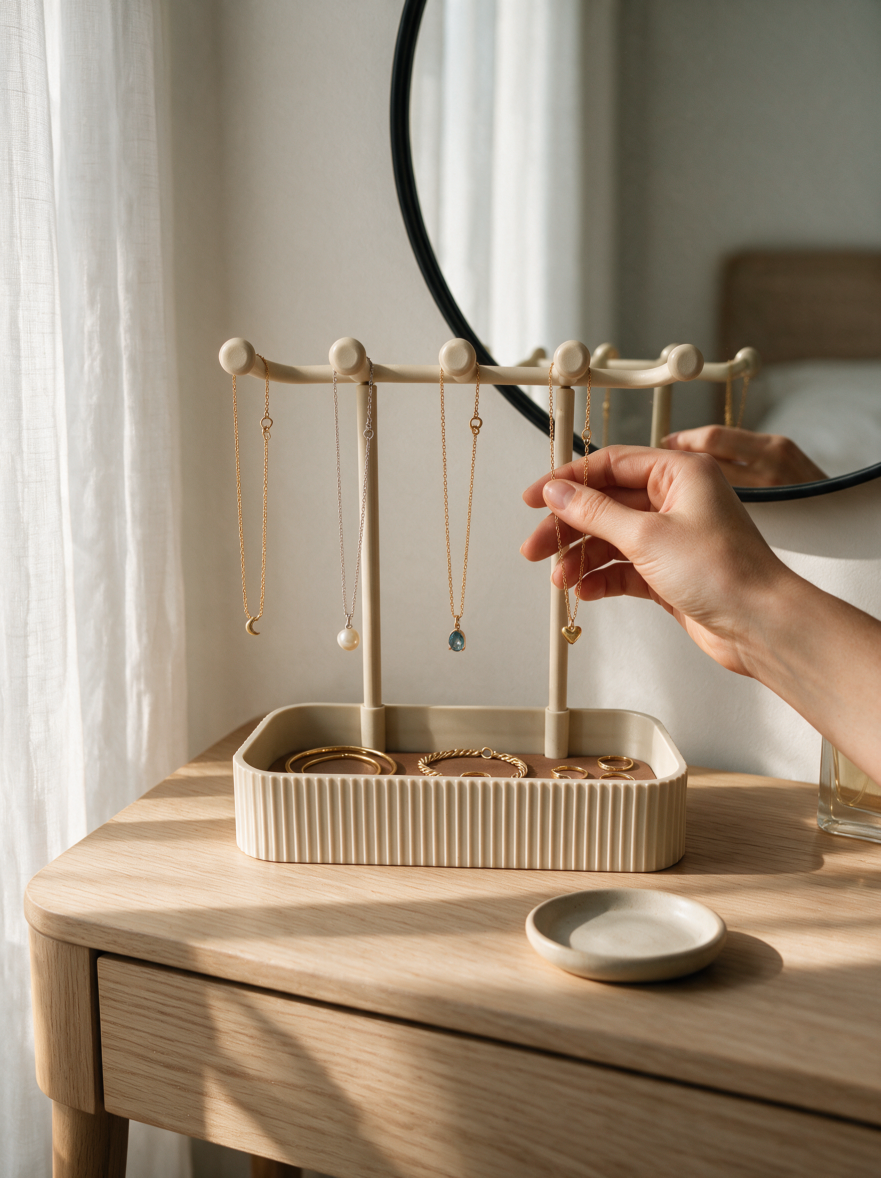 Grove jewelry tray by EL Faro, styled view